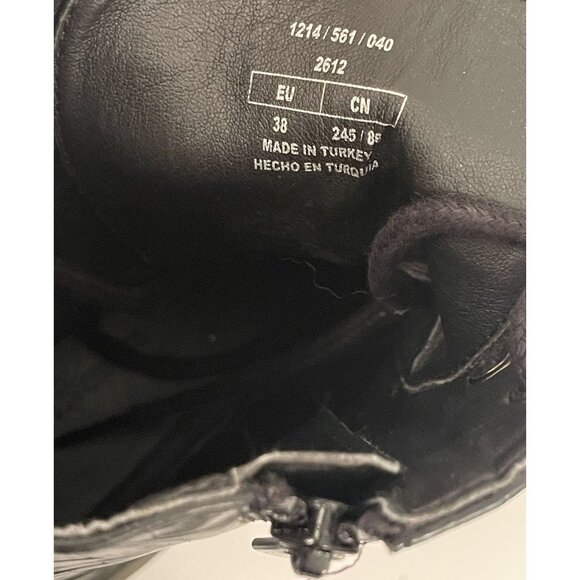 Bershka Women's 8 (38) Lace-up Ankle Boots Vegan Sustainable Platform Combat Got - Picture 10 of 11